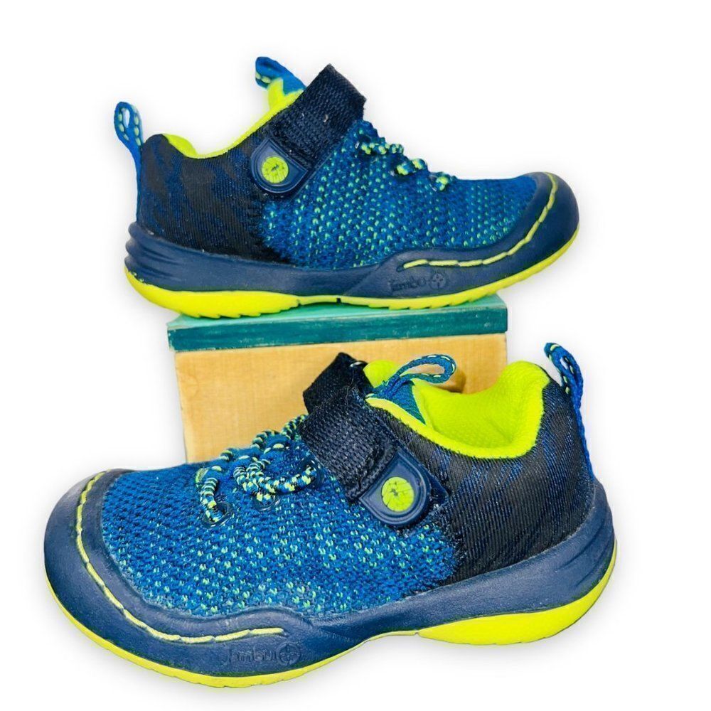JambuKD Talon Boy's Outdoor Sneaker‎ Blue / Neon Yellow Toddler 5